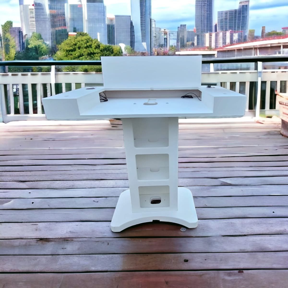 White Signature Podium DJ Booth